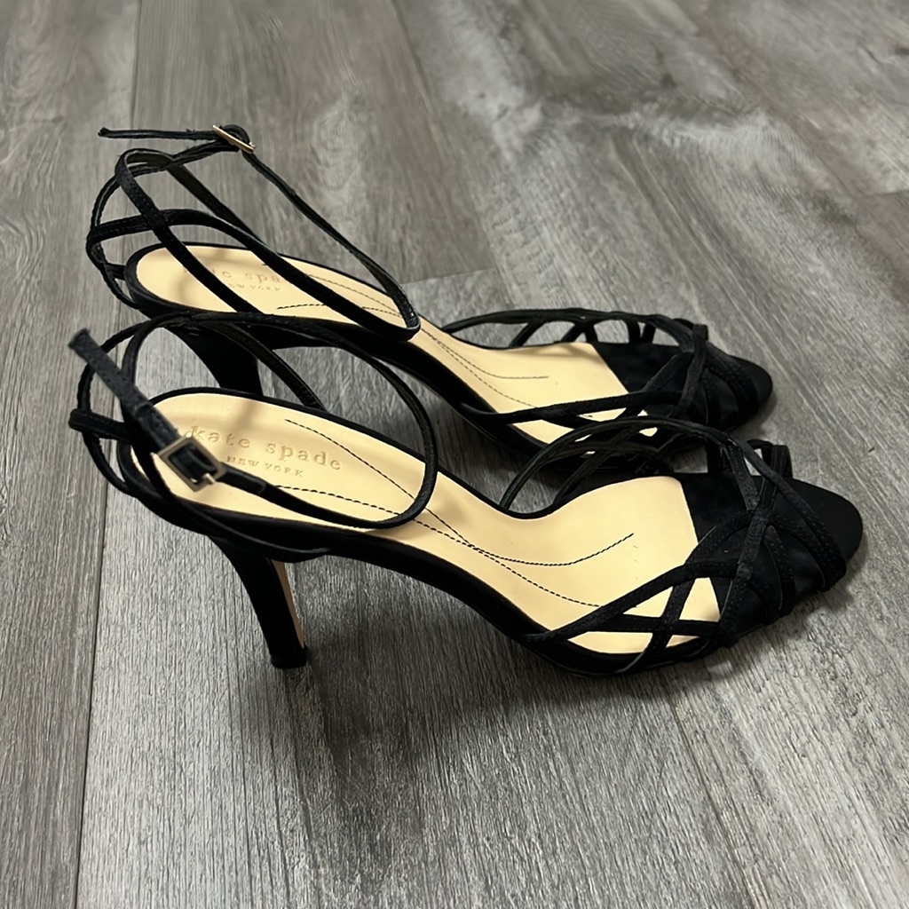 Kate Spade Black Elegant Strappy Heels/ Size 9